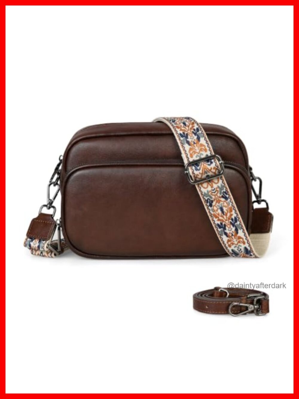 Genuine Leather Crossbody Bag Anti-Theft RFID Wallet Purse